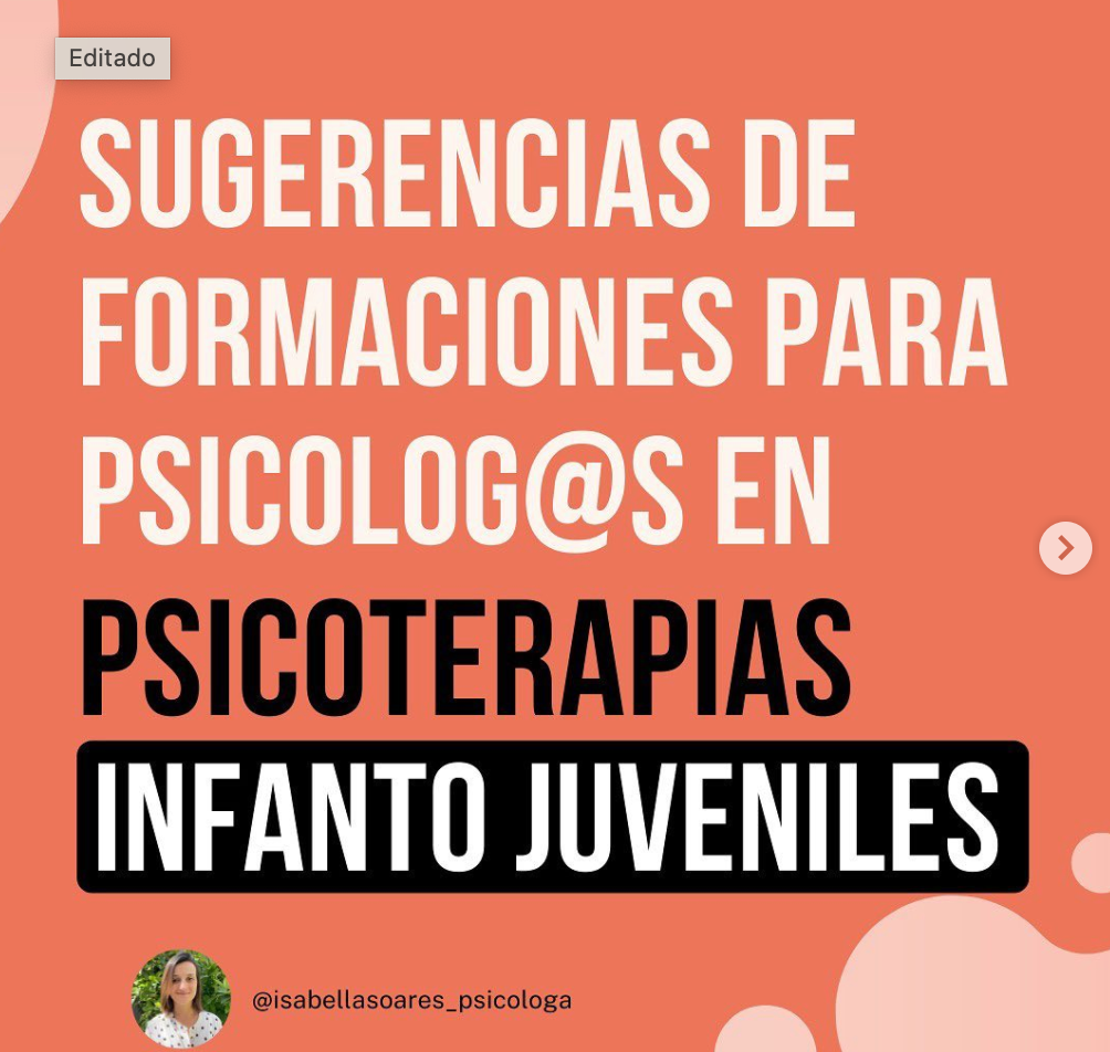 Sugerencias de formaciones para psicoterapeutas infanto-juveniles